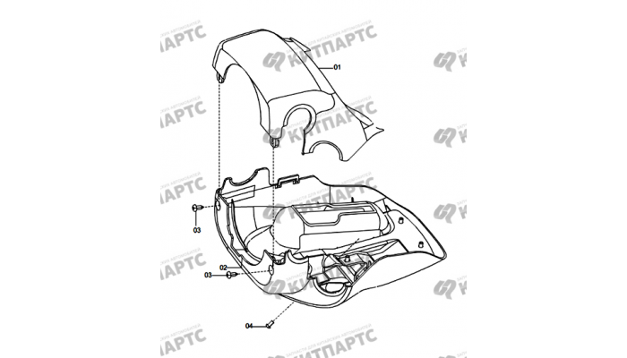 Кожух рулевой колонки FAW Oley