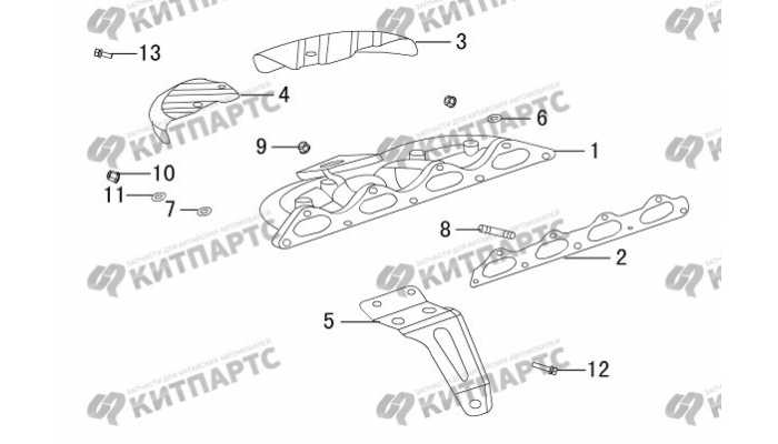 Коллектор выпускной Great Wall Hover H3 New